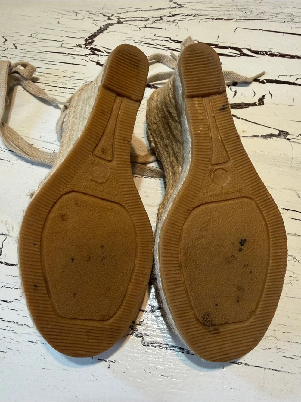 Woven Espadrille Wedge Sandals in Natural Beige